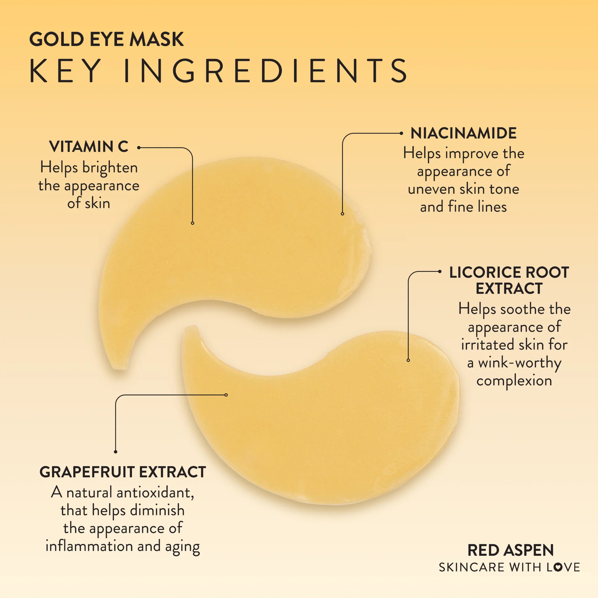 Gold Eye Mask - 5 Pack - Image 2