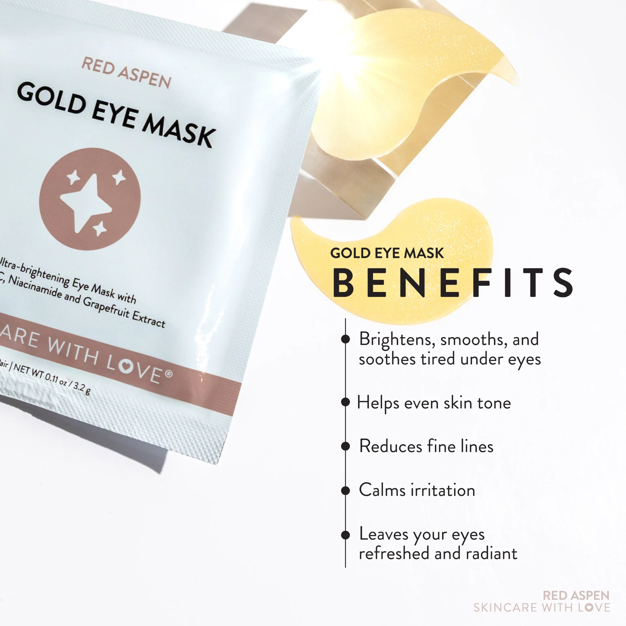 Gold Eye Mask - 5 Pack - Image 4